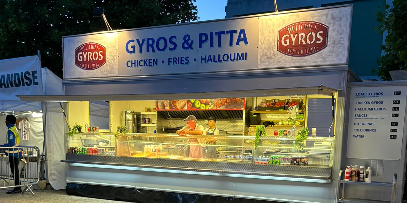 Gyros and pitta catering trailer